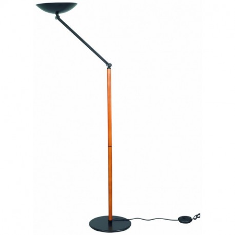 Aluminor LIBERT 4*N - Lámpara de pie halógena madera y metal, articulada, altura regulable, 330 W , diseño moderno, colores 