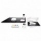 Sigel SA106 Vade de escritorio eyestyle® white, negro, capa intermedia y costuras de color blanco, 600x6x450 mm