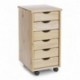 Zeller 13183 - Cajonera con ruedas madera de pino, 34 x 39 x 65 cm 