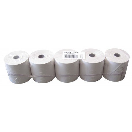 Heipa Technische Papiere - Rollos de papel térmico sin texto impreso, 58 x 64 x 12 mm, 50 m, 5 unidades 