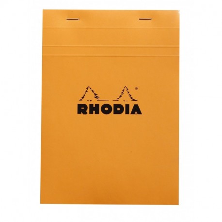 Rhodia 16200C - Bloc de notas perforados 80 hojas, A5, 14.8 x 21 cm , color naranja
