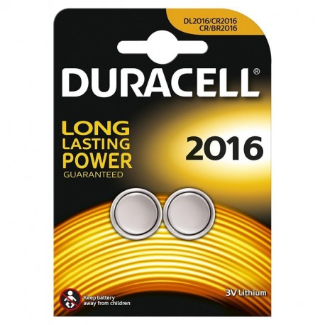 DURACELL Set de 2 pilas botón litio "Electronics" CR2016