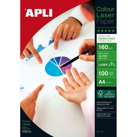 Apli 11817 - Papel gloss, 100 hojas