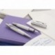 Faber-Castell 148591 - Pluma estilográfica E-motion con cuerpo en resina de color blanco, guilloqueada con el diseño romboida