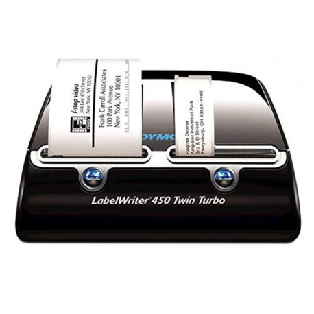 DYMO LabelWriter 450 Twin Turbo - Impresora de etiquetas Térmica directa, 600 x 300 DPI, 71 Ipm, 56 mm, Negro, Plata, QWERTZ
