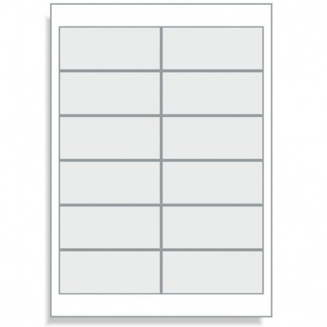 1200 etiquetas autoadhesivas sobre hojas a4-support 97 x 42,3 mm blanco 
