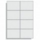 800 etiquetas autoadhesivas sobre soporte de A4 de 105 x 74 mm , color blanco