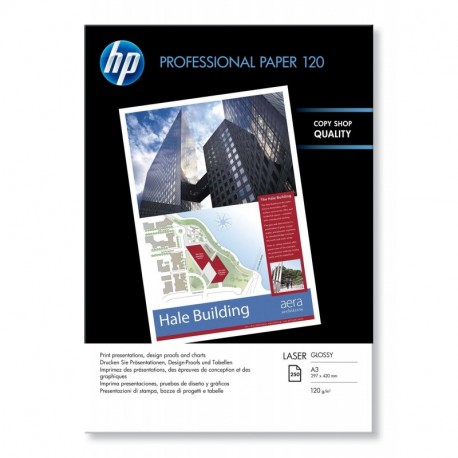 HP Professional CG969A - Papel brillante para impresora laser 250 hojas, A3 
