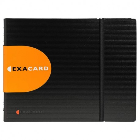 Exacompta 75134E - Porta-tarjetas de visita, color negro