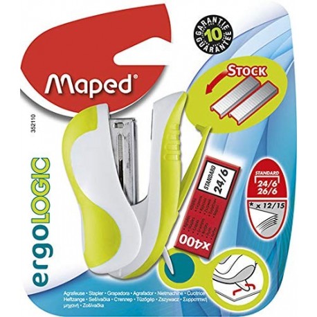 Maped - Mini grapadora con grapas en blister Cofrap 352110 - colores surtidos