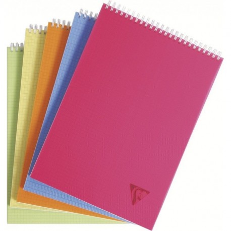 Clairefontaine 22903203 - Libreta escolar cuadriculada espiral en la parte superior, A4, 80 hojas 