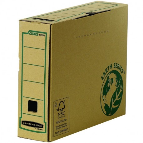 Bankers Box Earth Series - Caja de archivo definitivo, A4, lomo 80 mm, marrón