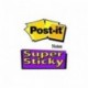 3M Post-It Super Sticky 46453SSA, Pack de 3 Blocs de Notas Adhesivas, 101 x 152 mm, Multicolor