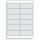 Etiquetas 97 x 42,4 mm resistente a la intemperie. Color Blanco Mate en A4 – 2 x 6 unidades/página 120 pantalla etiquetas 97 