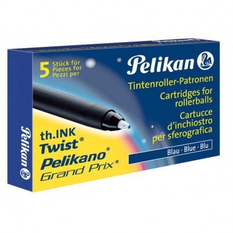 Pelikan Grand Prix - Lote de 10 cartuchos de tinta para bolígrafos, color azul