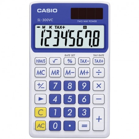 Casio SL-300VC-BE - Calculadora de bolsillo, color azul