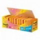 Post-it Pack-caja 24 Blocs Notas 654 Neón. Colores surtidos: rosa, rosa intenso, amarillo, amarillo intenso y naranja. 100 ho