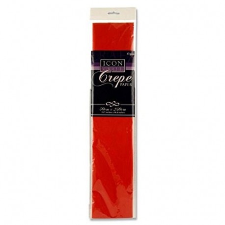 Premier papelería Icon Craft – 17 GSM Premium papel crepé 50 x 250 cm, color rojo