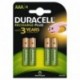 Duracell Plus Pilas Recargables AAA 750 mAh, paquete de 4