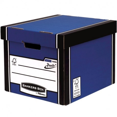 Fellowes Bankers Box Premium - Caja contenedora de archivos, 10 unidades, color azul