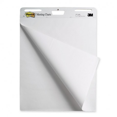 Post-it 559 - Pack de 30 hojas de bloc de reuniones de caballete, color blanco liso