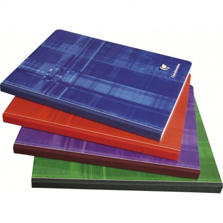 Clairefontaine 9740C - Cuadernos cosidos Lomo de tela A5 MAXI interior liso de 192 páginas, colores surtidos [1 Unidad]