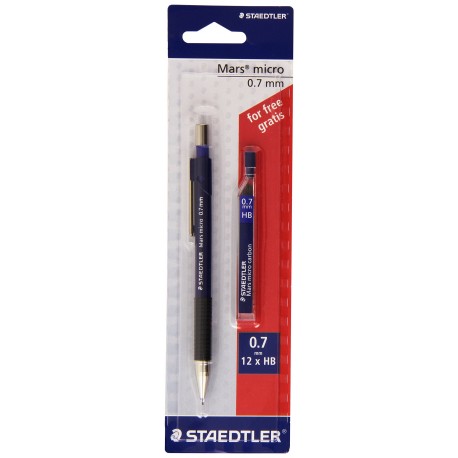 Staedtler 7757ABK25D - Portaminas mina de 0.7 mm, incluye minas de recambio 