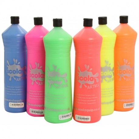 Scola Artmix - Pintura fluorescente 6 botes de 600 ml 