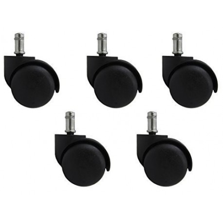 Juego de 5 ruedas giratorias para silla de oficina de 50 mm