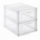 Rotho 4219096096 Orgamix - Cajón Archivador 2 Cajones A4, transparente