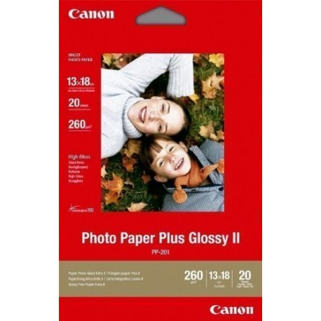 Canon PP201 Plus Glossy II Pack de 20 feuilles de papier photo ultra brillant 260 g 13 x 18 cm