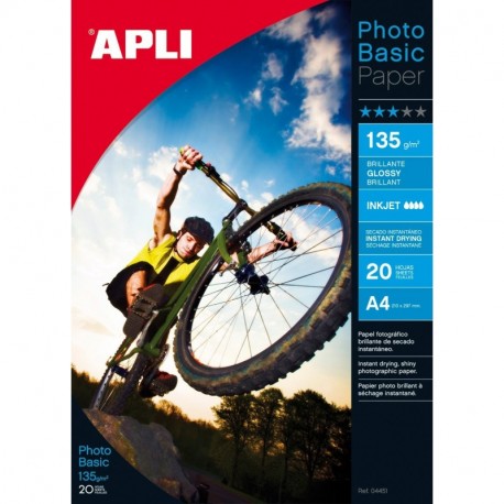 APLI 4451 - Papel fotográfico A4 135g 20 hojas