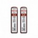 Rotring 1904836 Recambios de minas HB Hi-Polymer para portaminas finos, de 0,50 mm, 2 x 12 minas