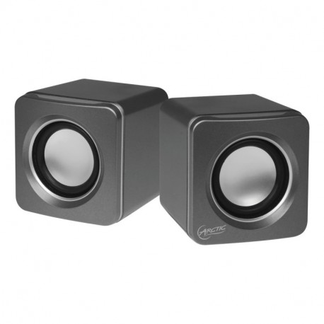 Arctic S111 - Altavoces para PC USB, 2.0, 3.5 mm color plata