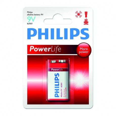 Philips 6LR61P1B/10 - Batería 9V ultra alcalina, 1-blister