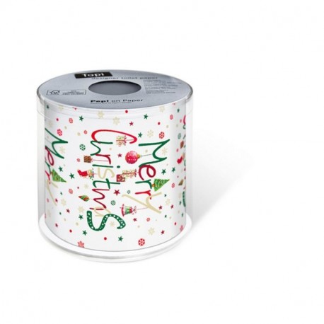 Paper + Design 00192 Papel Higienico Rollo de Papel Higienico Divertido Merry Christmas