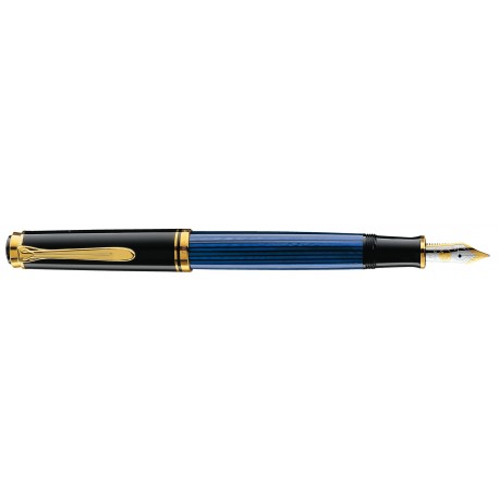 Pelikan Souverän M 400 Negro, Azul, Oro 1pieza s pluma estilográfica - Pluma estilográficas Negro, Azul, Oro, Oro, 1 pieza 