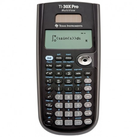 Texas Instruments TI-30X Pro - Calculadora científica panel solar y batería , color negro