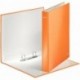 Leitz WOW - Carpeta de anillas plastificada, color naranja metalizado