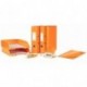 Leitz WOW - Carpeta de anillas plastificada, color naranja metalizado