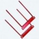 Elba 100580277 - Caja de 100 encuadernadores de alambre y plástico, color rojo