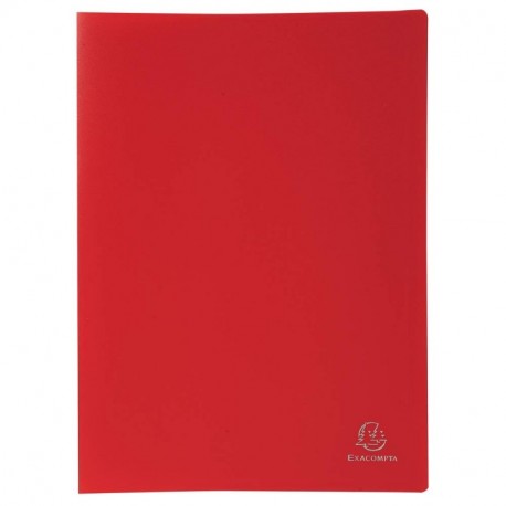 Exacompta 85105E - Carpeta de 100 fundas PVC, A4, color rojo