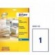 Avery España J8567-25 - Pack de 25 folios de etiquetas transparentes, 210 x 297 mm, transparente