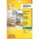 Avery España J8567-25 - Pack de 25 folios de etiquetas transparentes, 210 x 297 mm, transparente