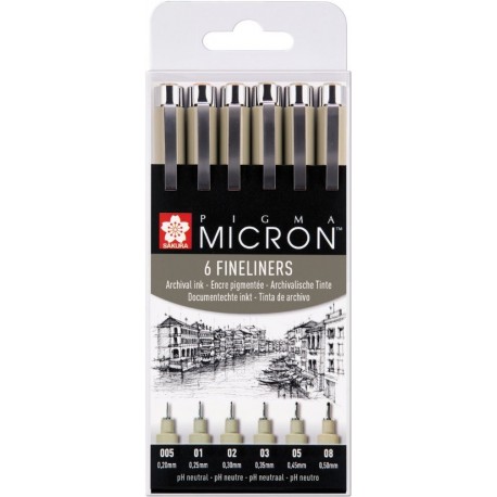 Pigma Micron XSDK-6 - Rotulador de punta fina negro trazo extra fino 