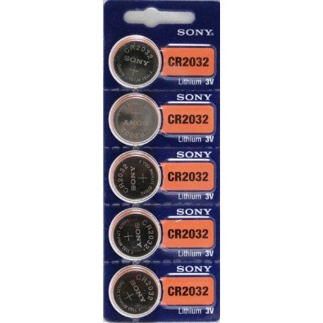 Sony CR2032 3 V Lithium Cell Battery 5pcs per Pack 