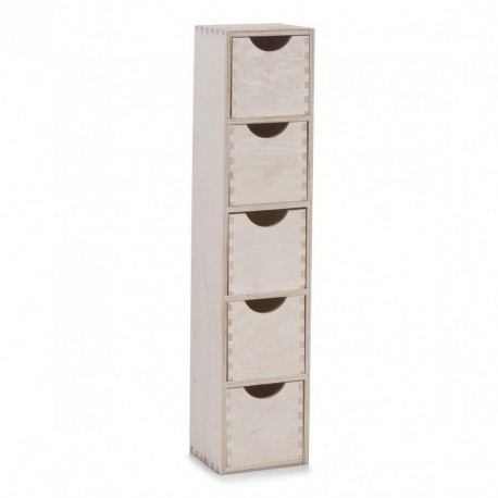 Zeller 13190 - Cajonera de abedul con 5 cajones, 13 x 12 x 58 cm, color natural