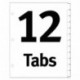 Office Essentials Table N Tabs Dividers, 12-Tab, Months, Letter, Assorted, Set