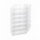 Durable FlexiPlus 6 A4 - Portafolletos de pared con 6 compartimentos A4, transparente