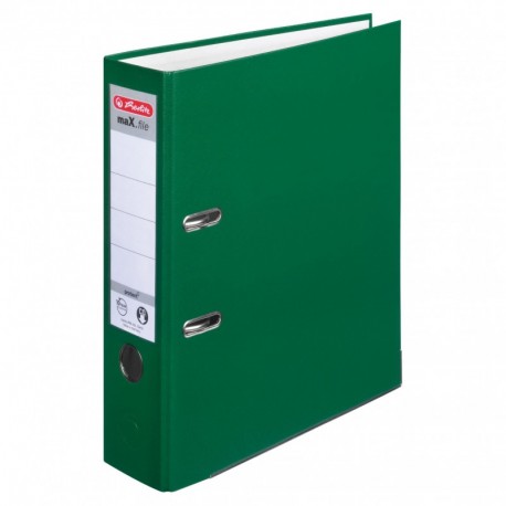 Herlitz max.file Protect - Lote de archivadores de palanca con anillas 5 unidades, 8 cm, A4 , color verde